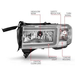 Anzo USA - Anzo USA 111555 LED Crystal Headlight Set - Image 4
