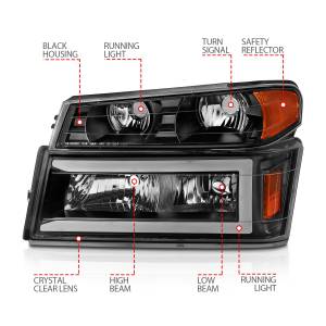 Anzo USA - Anzo USA 111558 Crystal Headlight Set - Image 4