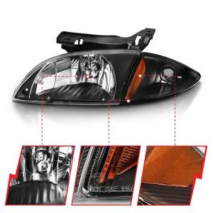 Anzo USA - Anzo USA 121019 Crystal Headlight Set - Image 2