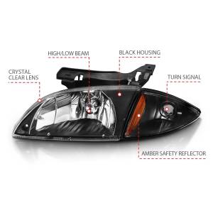 Anzo USA - Anzo USA 121019 Crystal Headlight Set - Image 3