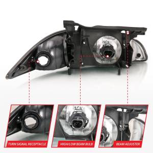 Anzo USA - Anzo USA 121019 Crystal Headlight Set - Image 4