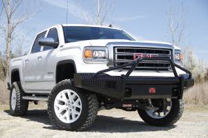 Fab Fours - Fab Fours GM07-K2162-1 Black Steel Front Ranch Bumper - Image 1