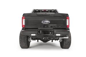 Fab Fours - Fab Fours FS17-T4150-1 Black Steel Ranch Rear Bumper - Image 1