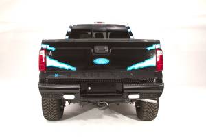 Fab Fours - Fab Fours FS08-T1350-1 Black Steel Ranch Rear Bumper - Image 2
