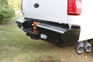 Fab Fours - Fab Fours FS08-T1350-1 Black Steel Ranch Rear Bumper - Image 3