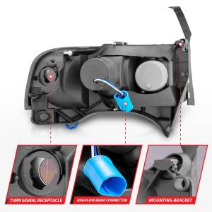 Anzo USA - Anzo USA 111206 Crystal Headlight Set - Image 5