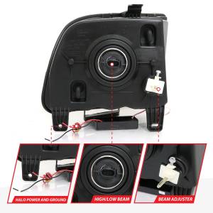 Anzo USA - Anzo USA 121033 Crystal Headlight Set w/Halo - Image 5