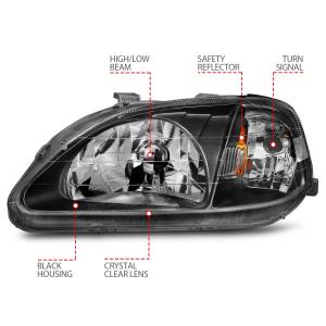 Anzo USA - Anzo USA 121070 Crystal Headlight Set - Image 4
