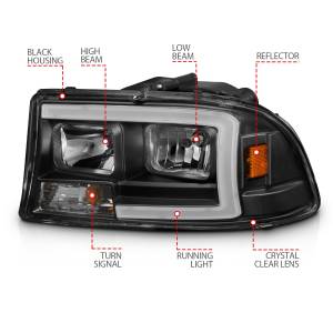 Anzo USA - Anzo USA 111591 Crystal Headlight Set - Image 4