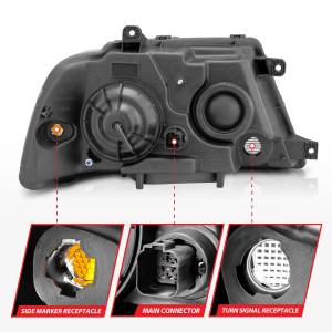 Anzo USA - Anzo USA 111045 Crystal Headlight Set - Image 5