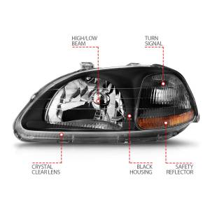 Anzo USA - Anzo USA 121067 Crystal Headlight Set - Image 4