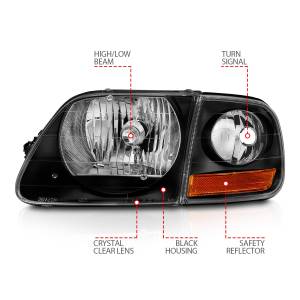 Anzo USA - Anzo USA 111460 Crystal Headlight Set - Image 4