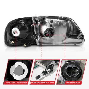 Anzo USA - Anzo USA 111460 Crystal Headlight Set - Image 5