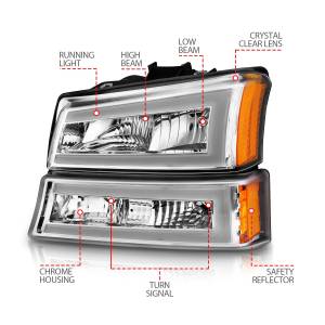 Anzo USA - Anzo USA 111502 Crystal Headlight Set - Image 3
