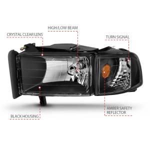 Anzo USA - Anzo USA 111067 Crystal Headlight Set - Image 3