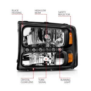 Anzo USA - Anzo USA 111106 Crystal Headlight Set - Image 4