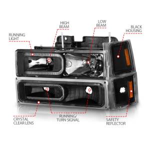 Anzo USA - Anzo USA 111528 Crystal Headlight Set - Image 4
