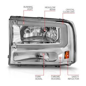 Anzo USA - Anzo USA 111550 Crystal Headlight Set - Image 4