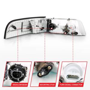 Anzo USA - Anzo USA 121556 Crystal Headlight Set - Image 4