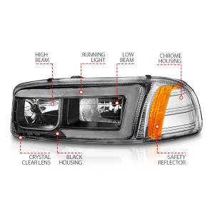 Anzo USA - Anzo USA 111522 Crystal Headlight Set - Image 4