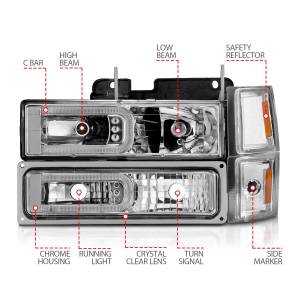 Anzo USA - Anzo USA 111529 Crystal Headlight Set - Image 4