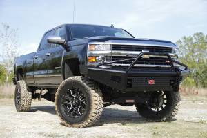 Fab Fours - Fab Fours CH14-S3062-1 Black Steel Front Ranch Bumper - Image 3