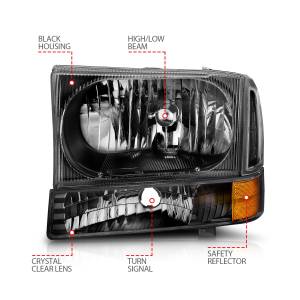Anzo USA - Anzo USA 111080 Crystal Headlight Set - Image 4