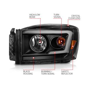 Anzo USA - Anzo USA 111526 Crystal Headlight Set - Image 4