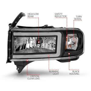 Anzo USA - Anzo USA 111554 LED Crystal Headlight Set - Image 4
