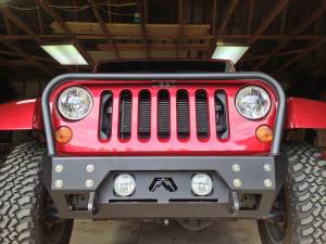 Fab Fours - Fab Fours JK07-B1856-1 FMJ Stubby Winch Front Bumper - Image 1