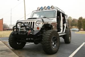 Fab Fours - Fab Fours JK07-B1854-1 Hardcore Stubby Winch Front Bumper - Image 4