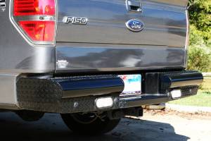 Fab Fours - Fab Fours FF09-T1750-1 Black Steel Ranch Rear Bumper - Image 3