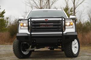 Fab Fours - Fab Fours GM07-K2160-1 Black Steel Front Ranch Bumper - Image 4