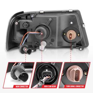 Anzo USA - Anzo USA 111512 Crystal Headlight Set - Image 4