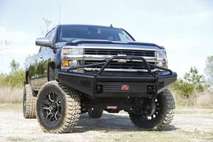 Fab Fours - Fab Fours CH14-S3062-1 Black Steel Front Ranch Bumper - Image 2