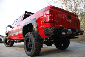 Fab Fours - Fab Fours CH14-T3050-1 Black Steel Ranch Rear Bumper - Image 1
